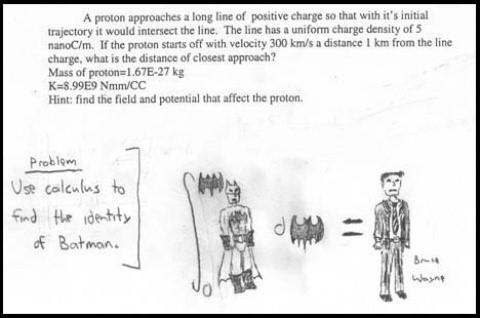 funny tests. Funny math and physics exam